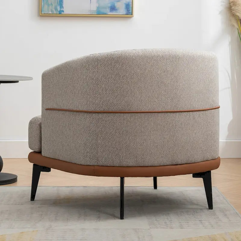 Fauteuil tonneau bicolore