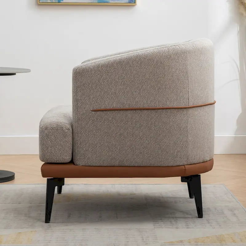 Fauteuil tonneau bicolore