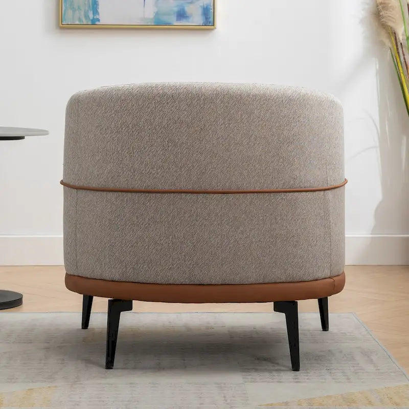 Fauteuil tonneau bicolore