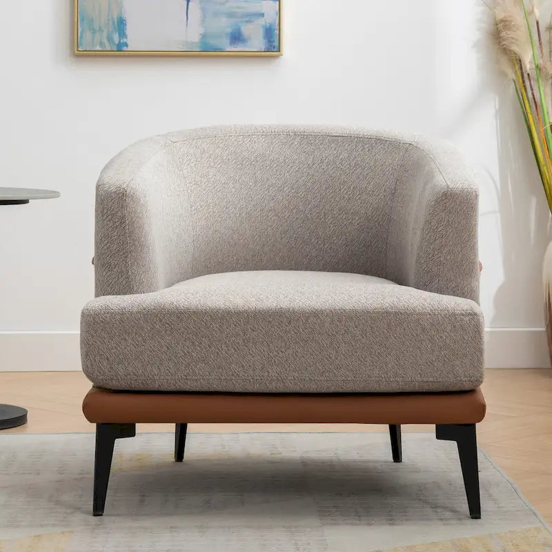 Fauteuil tonneau bicolore