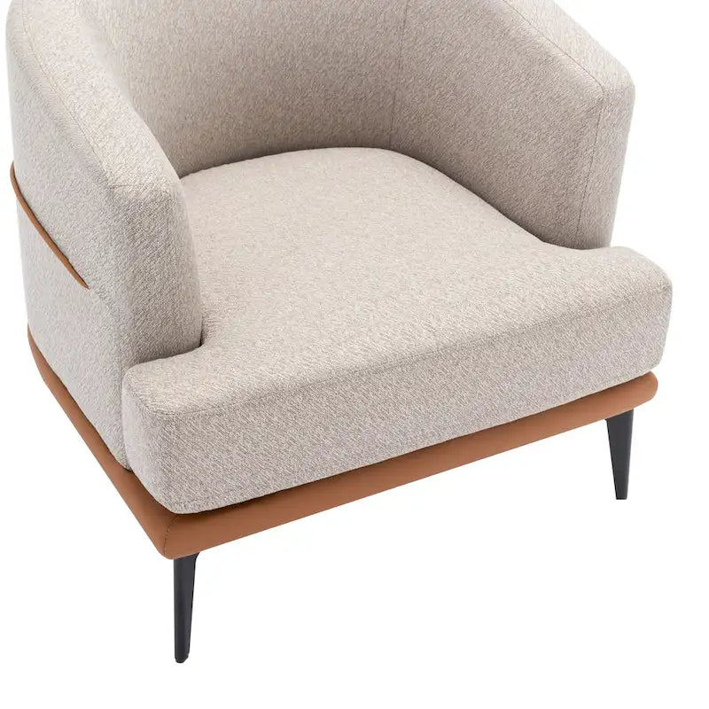 Fauteuil tonneau bicolore