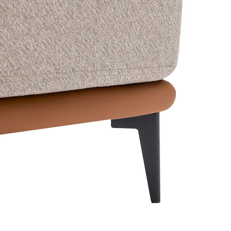 Fauteuil tonneau bicolore