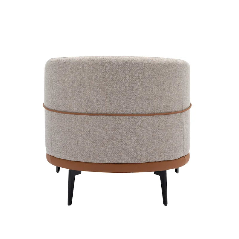 Fauteuil tonneau bicolore