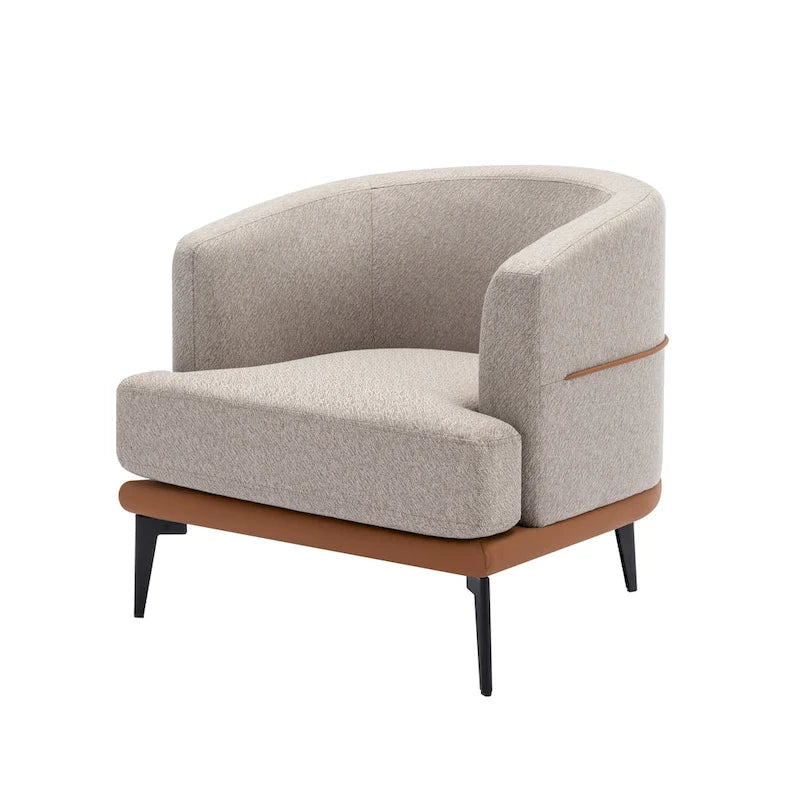 Fauteuil tonneau bicolore