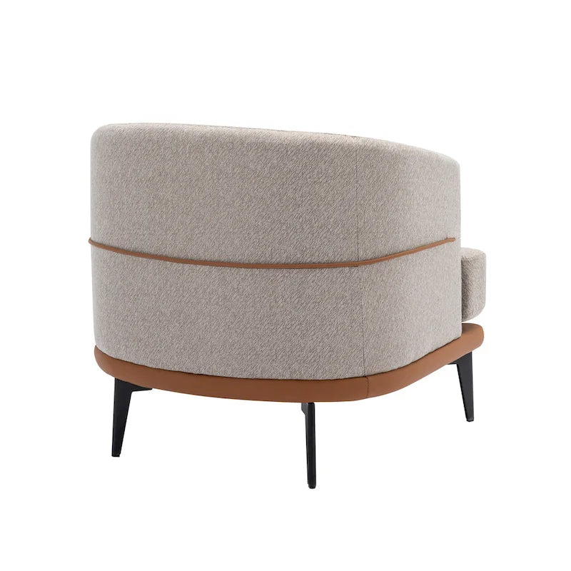 Fauteuil tonneau bicolore