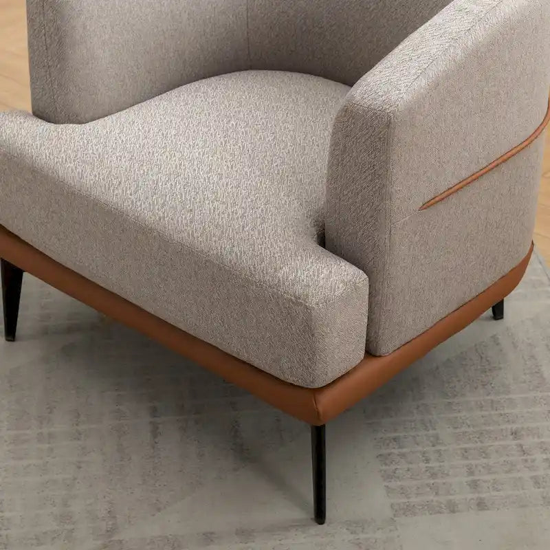 Fauteuil tonneau bicolore