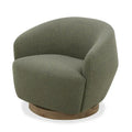 Fauteuil d'appoint pivotant en tissu de chanvre moderne