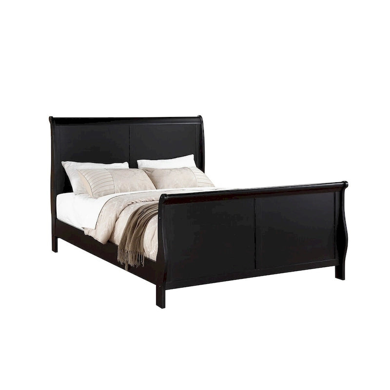 Cadre de lit King size avec tête et pied de lit traîneau