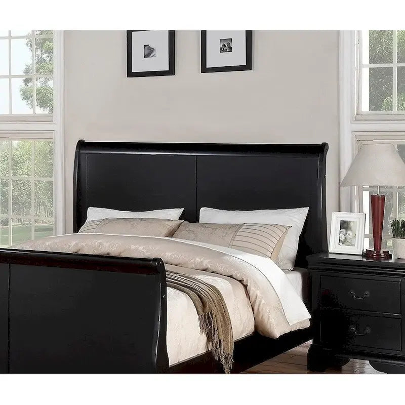Cadre de lit King size avec tête et pied de lit traîneau