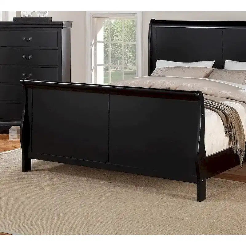Cadre de lit King size avec tête et pied de lit traîneau